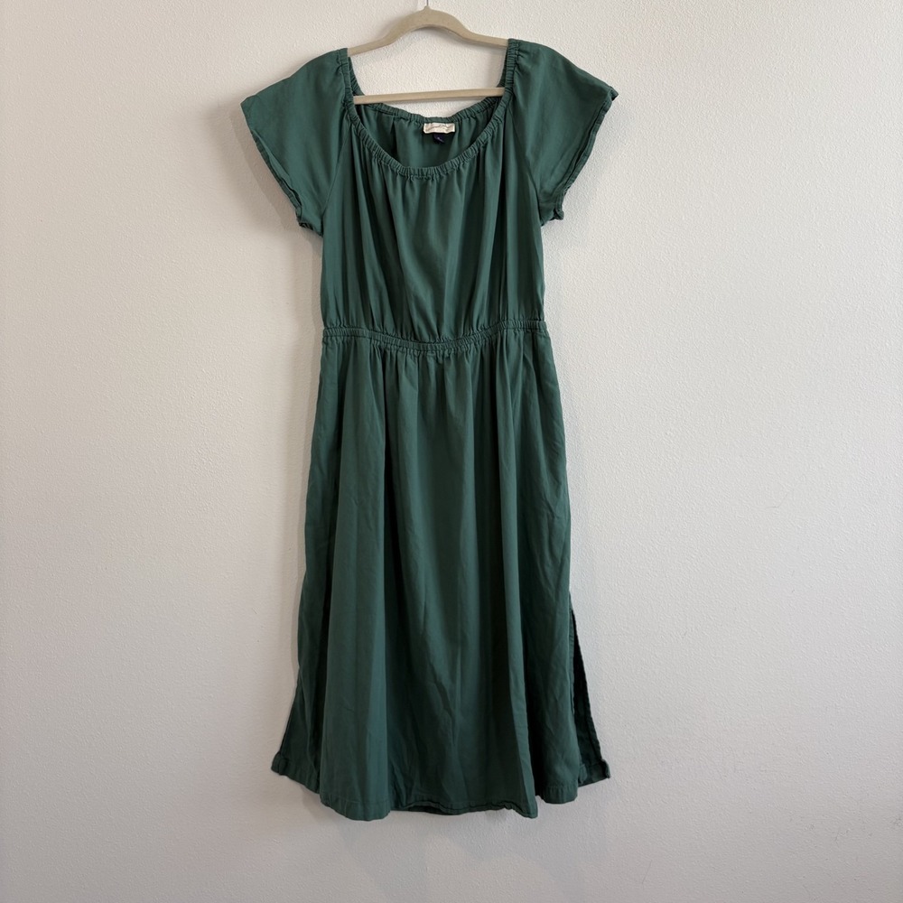 Universal Thread Dress Women XL Green Smocked Waist Open Back Maxi Casual